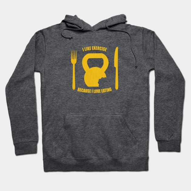 I Like Exercise Because I Love Eating (Brigitte Lindholm) Hoodie by fandemonium